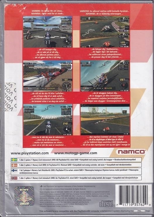 MotoGP - Platinum - PS2 (B Grade) (Genbrug)